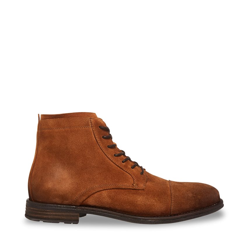 Brown Steve Madden Wells Suede Men\'s Ankle Boots | PH 094716KS